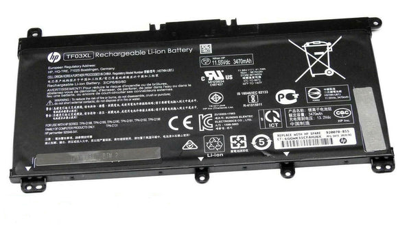 3Cell 11.55V 41.9Wh HP TPN-Q190 TPN-Q191 TPN-Q192 TPN-Q196 Series Laptop Battery